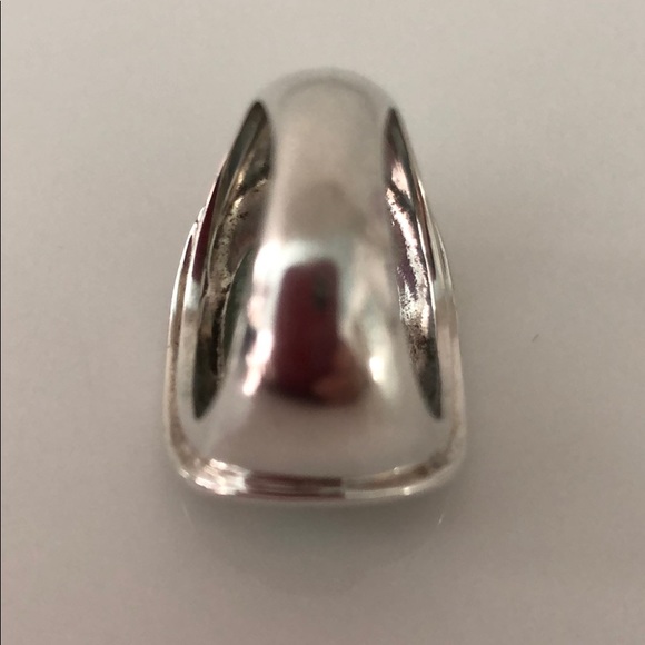 VINTAGE STERLING SILVER RING WITH OPAL INLAID - Picture 6 of 8